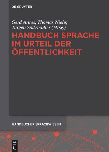 Handbuch Sprache im Urteil der Öffentlichkeit