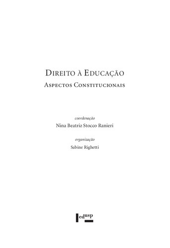 Direito à Educação. Aspectos constitucionais