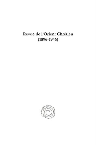 Revue de l'Orient Chrétien (1896-1946)