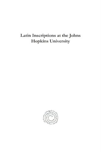 Latin Inscriptions at the Johns Hopkins University