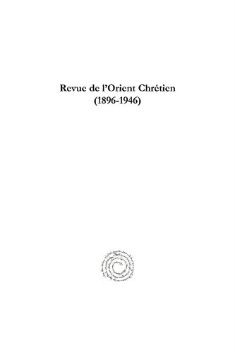 Revue de l'Orient Chrétien (1896-1946)