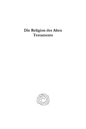 Die Religion Des Alten Testaments