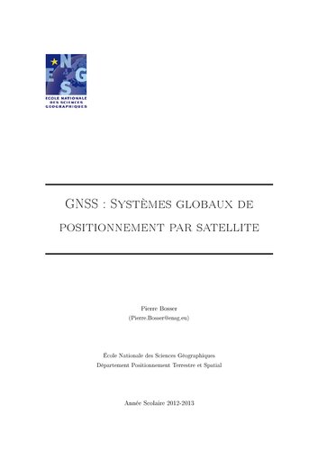 GNSS : Systèmes globaux de positionnement par satellite