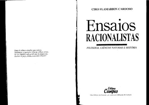 Ensaios racionalistas: filosofia, ciências naturais e história