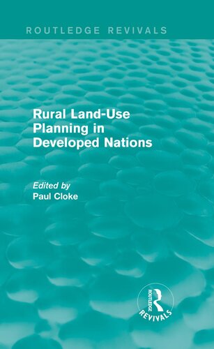 Rural Land-Use Planning in Developed Nations (Routledge Revivals)