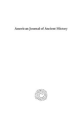 American Journal of Ancient History (Vol 8.2)