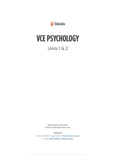 Edrolo VCE Psychology Units 1 & 2