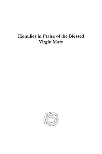 Homilies in Praise of the Blessed Virgin Mary