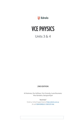 Edrolo VCE Physics Units 3 & 4