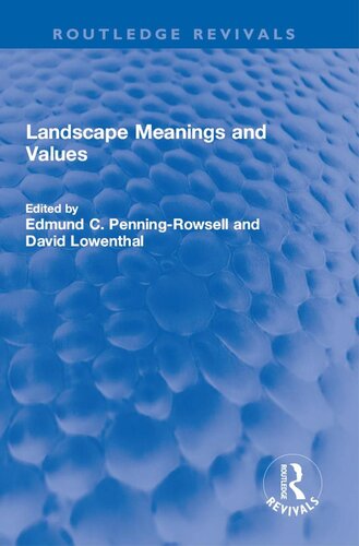 Landscape Meanings and Values