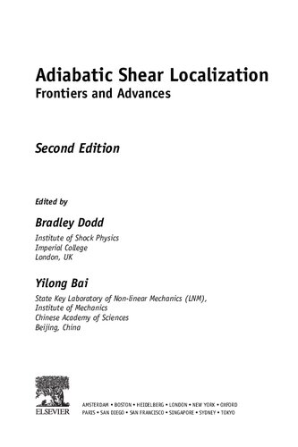 Adiabatic Shear Localization: Frontiers and Advances