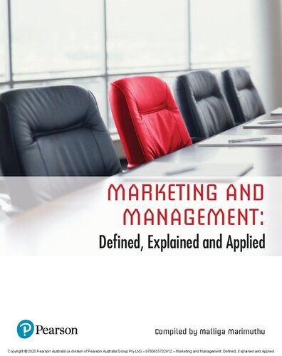 Marketing and Management: Defined, Explained and Applied