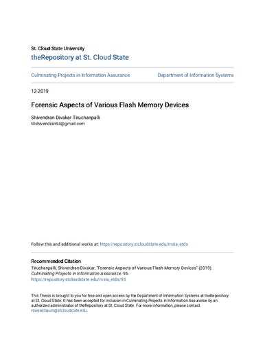 [Master's Thesis] Forensic Aspects of Various Flash Memory Devices