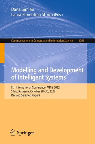 Modelling and Development of Intelligent Systems. 8th International Conference, MDIS 2022 Sibiu, Romania, October 28–30, 2022 Revised Selected Papers