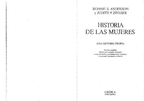 Historia de las mujeres: una historia propia