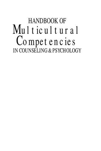 Handbook of Multicultural Competencies in Counseling and Psychology