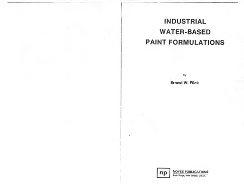 Industrial Water-based Paint Formulations