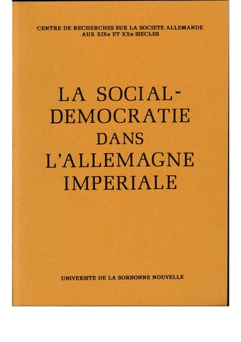 La Social-démocratie dans l'Allemagne impériale