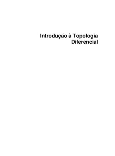 Introdução à Topologia Diferencial