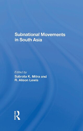 Subnational Movements In South Asia