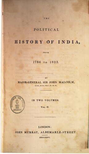 The Political History  of India, from 1784 to 1823