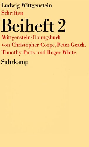 Schriften : Beiheft 2 : Wittgenstein-Übungsbuch