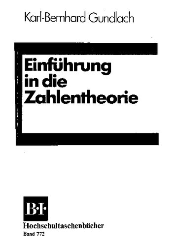 Einführung in die Zahlentheorie