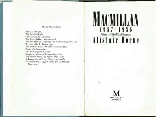 Macmillan Vol.2: 1957-86