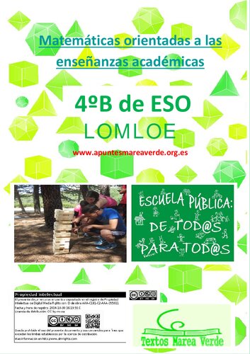 Matemáticas orientadas a las enseñanzas académicas 4º B de ESO (LOMLOE)