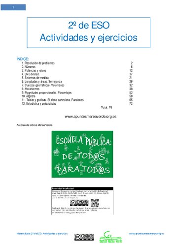 Matemáticas 2º de ESO (LOMLOE) - Actividades y ejercicios