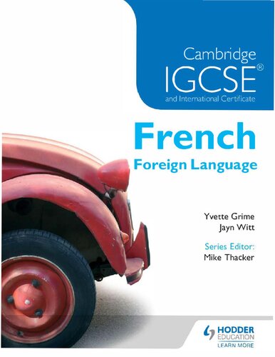 Cambridge IGCSE and International Certificate French Foreign Language Grammar Workbook