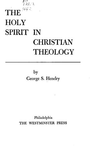 The Holy Spirit in Christian theology