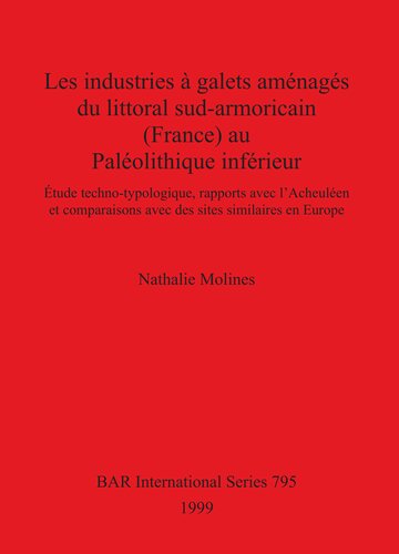 Les industries à galets aménagés du littoral sud-armoricain (France) au Paléolithique inférieur: Étude techno-typologique, rapports avec l'Acheuléen et comparaisons avec des sites similaires en Europe