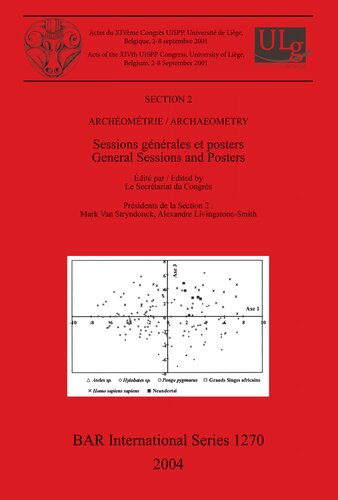 Archéométrie / Archaeometry: Sessions générales et posters / General Sessions and Posters