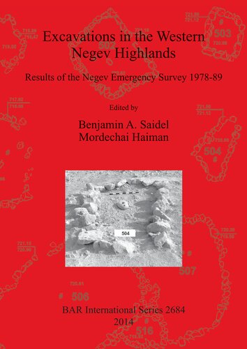 Excavations in the Western Negev Highlands: Results of the Negev Emergency Survey 1978-89