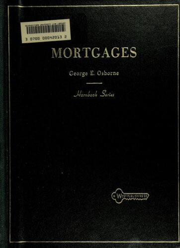 Handbook of the Law of Mortgages 2nd Editon