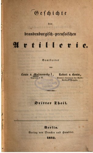 Geschichte der brandenburgisch-preußischen Artillerie