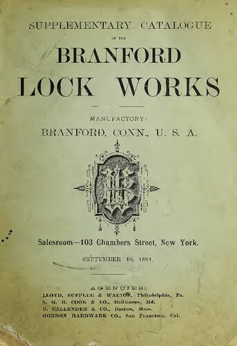 Supplementary Catalogue of the Branford Lock Works