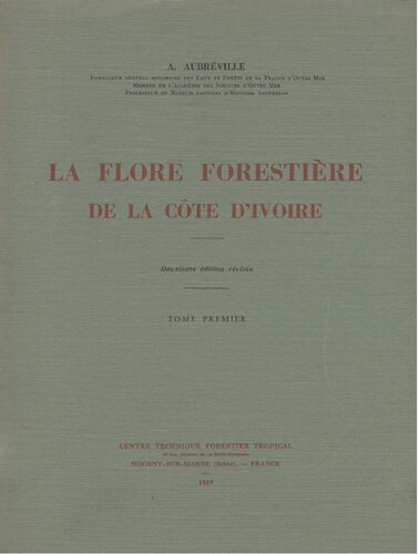 La flore forestière de la côte d'ivoire 1.