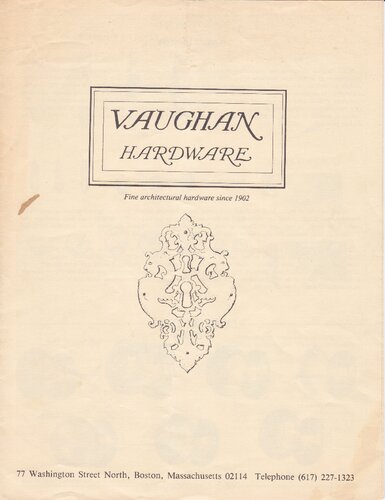 Vaughan Hardware: Fine Architectural Hardware Since 1902