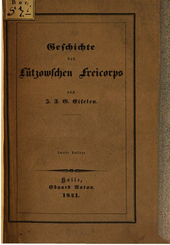 Geschichte des Lützowschen Freikorps