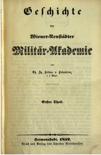 Geschichte der Wiener-Neustädter Militär-Akademie