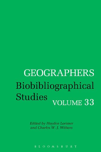 Geographers Biobibliographical Studies