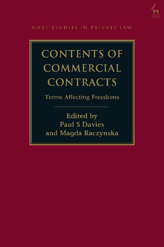 Contents of Commercial Contracts: Terms Affecting Freedoms