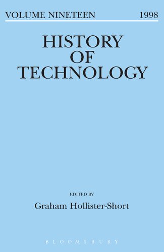 History of Technology Volume 19: Volume 19, 1997