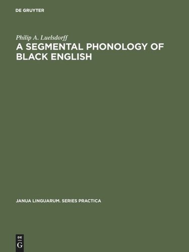 A segmental phonology of black English