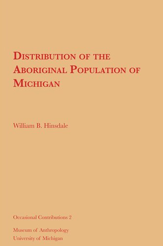 Distribution of the Aboriginal Population of Michigan