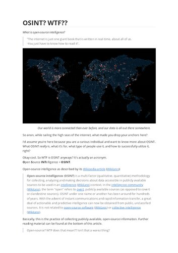 OSINT? WTF??