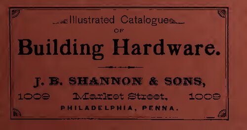 Illustrated Catalogue of Building Hardware No. 24