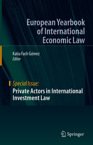 Private Actors in International Investment Law